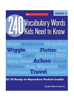 240 Vocabulary Words Kids Need To Know: Grade 2: 24 Ready-To-Reproduce Packets Inside! Paperback English by Mela Ottaiano - 2012 