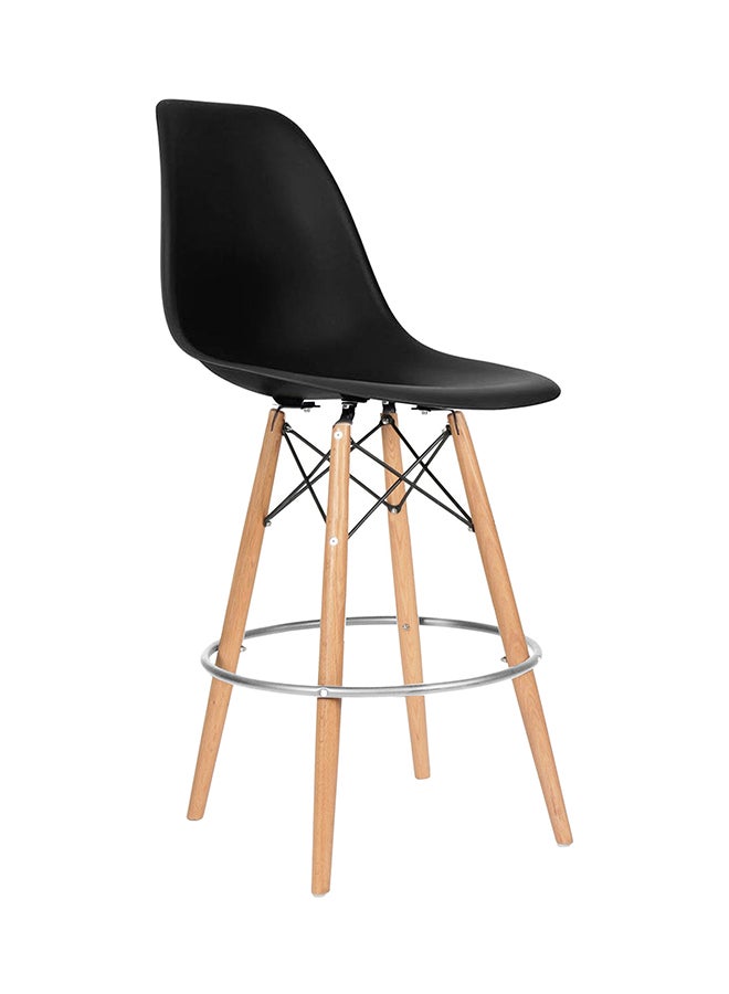 ebarza Plastic Bar Chair Black/Beige/Silver 54x106x44cm