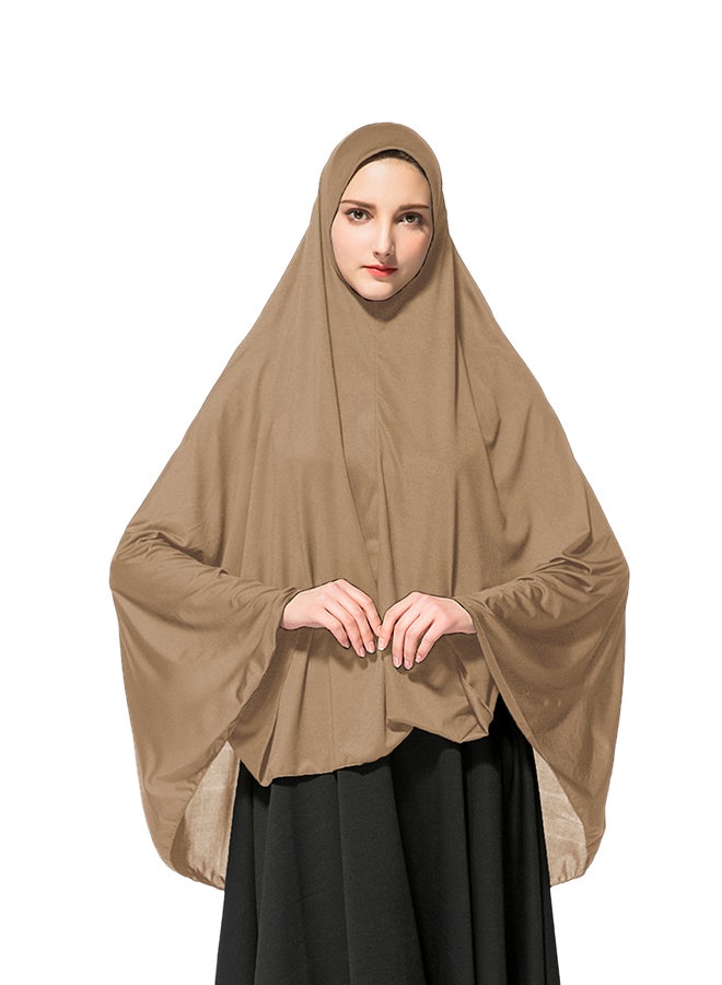 ماركة غير محددة حجاب طويل من مزيج البوليستر مشمشي 