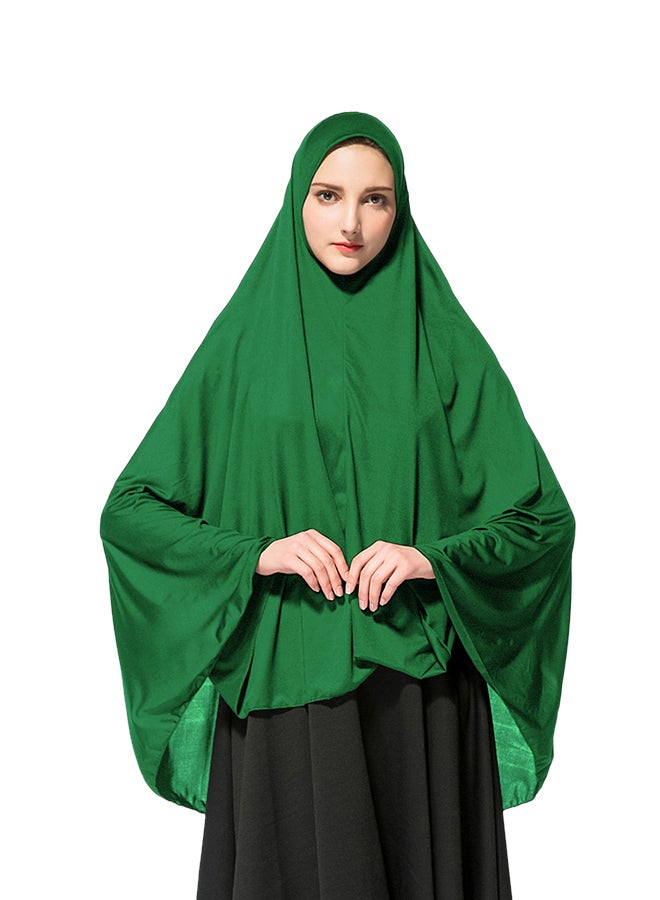 ماركة غير محددة حجاب طويل من مزيج البوليستر زمردي 