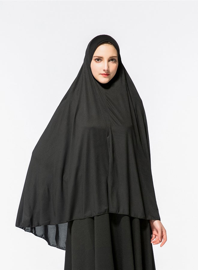 ماركة غير محددة حجاب طويل من مزيج البوليستر أسود  - Image 2