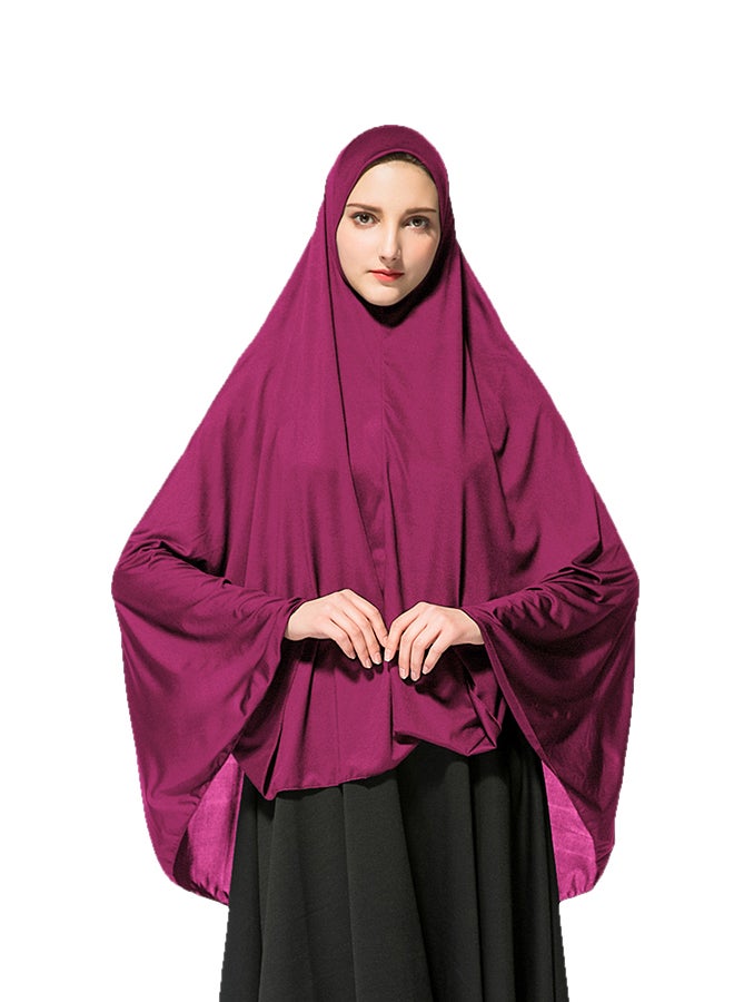 ماركة غير محددة حجاب طويل من مزيج البوليستر أرجواني 
