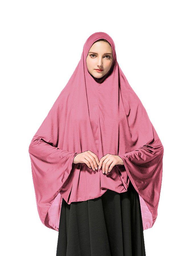 ماركة غير محددة حجاب طويل من مزيج البوليستر وردي 
