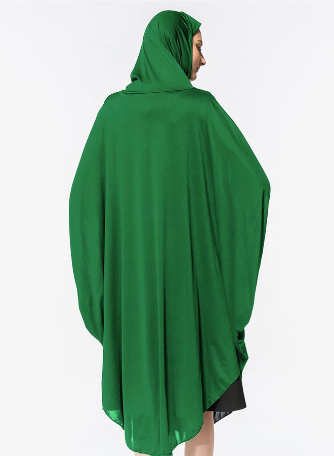 Abaya Jalabiya With Hijab Traditional Dress Wear Emerald - Image 2