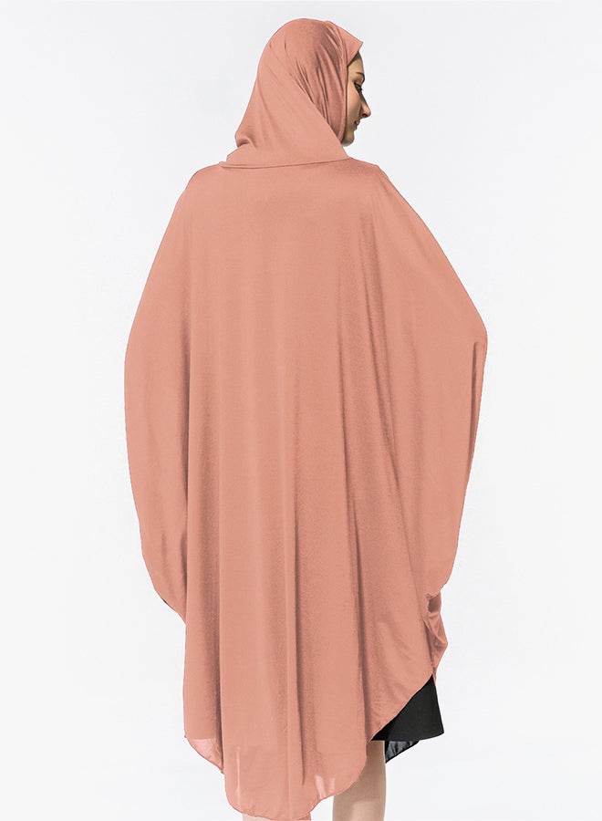 Abaya Jalabiya With Hijab Traditional Dress Wear Light Pink - Image 2