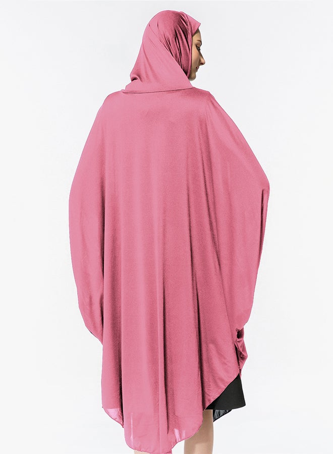 Abaya Jalabiya With Hijab Traditional Dress Wear Pink - Image 2