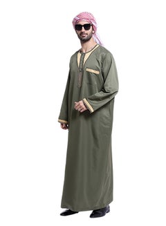 ماركة غير محددة كندورة عربية بأكمام طويلة أخضر 