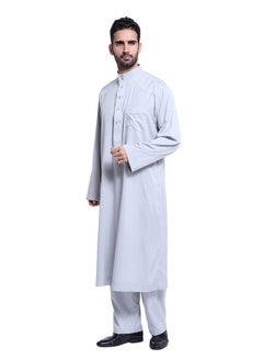 ماركة غير محددة كندورة عربية بأكمام طويلة أبيض  - Image 1