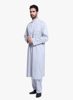 ماركة غير محددة كندورة عربية بأكمام طويلة أبيض  - Image 2