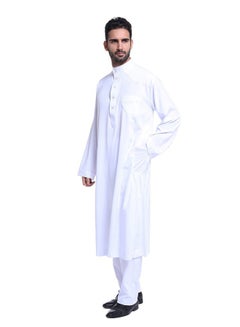 ماركة غير محددة كندورة عربية بأكمام طويلة أبيض  - Image 1