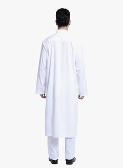 ماركة غير محددة كندورة عربية بأكمام طويلة أبيض  - Image 2