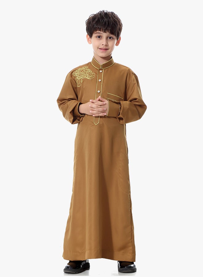 Generic - Mandarin Neck Arabi Kandora Light Tan - Image 1
