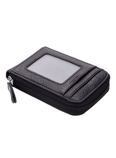 Generic Multifunctional Leather Credit Card Holder Black 