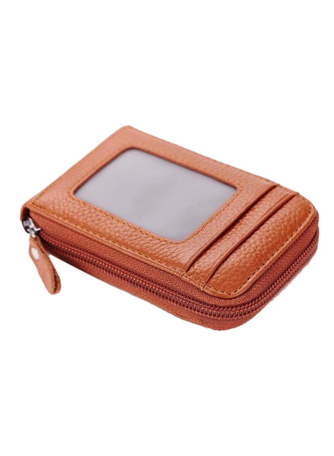 Multifunctional Leather Credit Card Holder Coffee  - Image 2