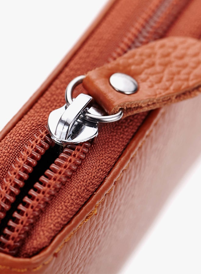 Multifunctional Leather Credit Card Holder Coffee  - Image 4