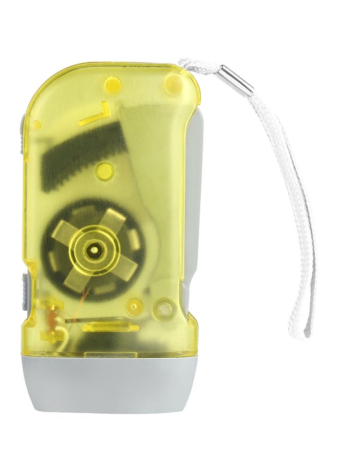 Generic 3-LED Dynamo Hand Press Flashlight Torch Yellow  - Image 2