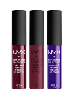 3-Piece Soft Matte Lip Cream Set Multicolour