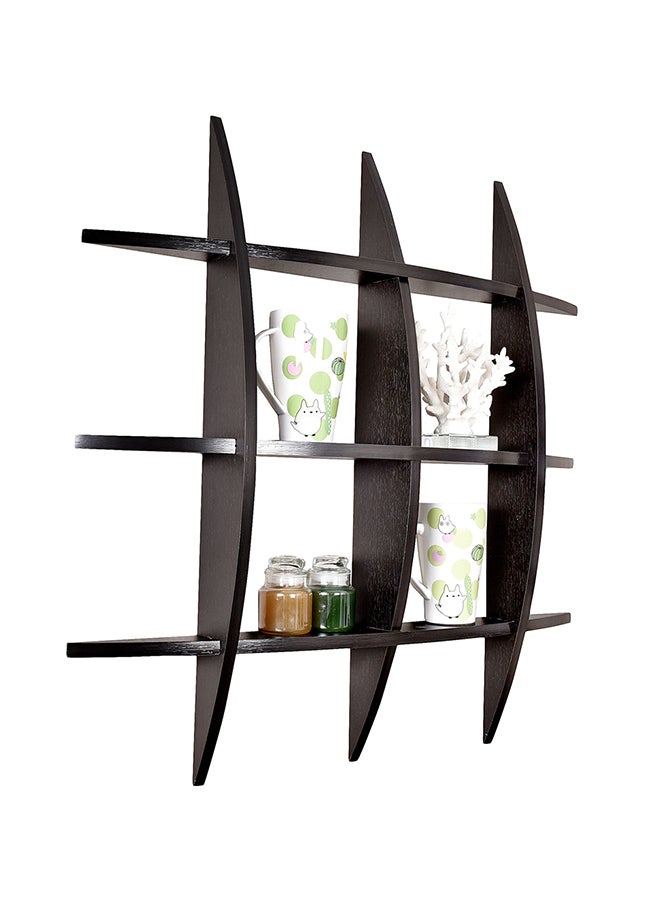 DANUBE HOME Lexington Globe Shelf, PVC Walnut  - Image 1