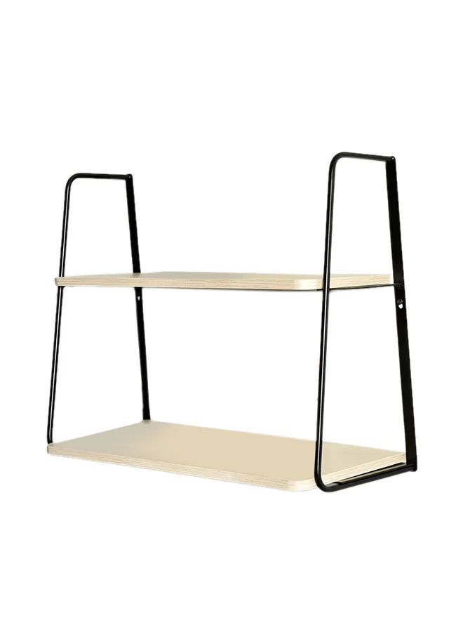 DANUBE HOME New Ladder 2 Tier Wall Shelf Black