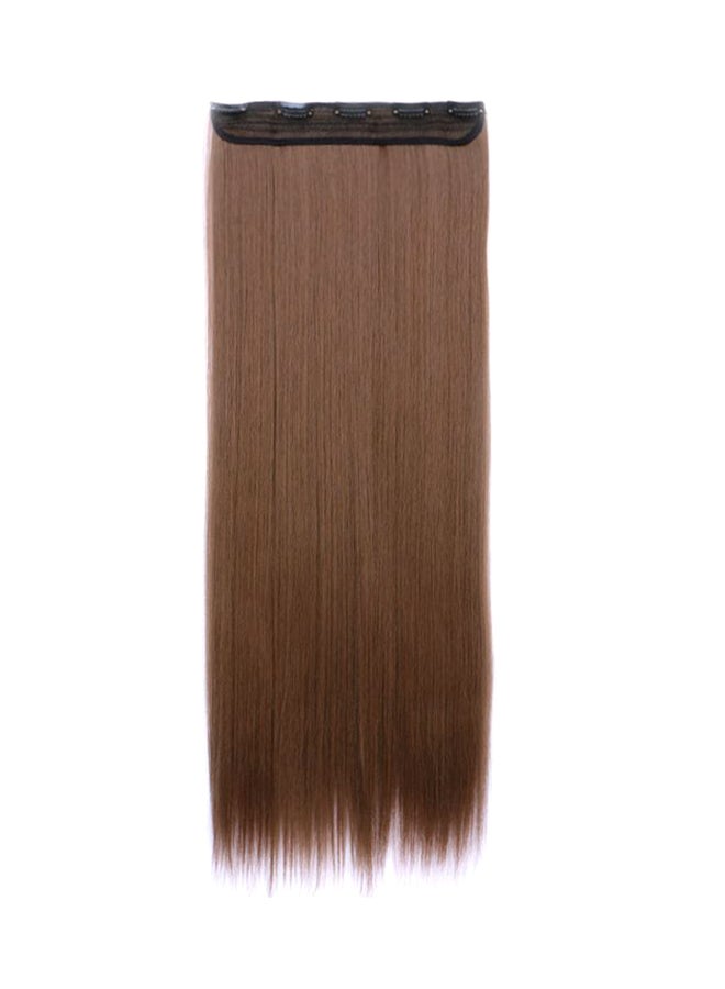 Ning Cheng - Long Straight Hair Extensions Brown - Image 1