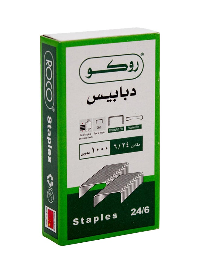 روكو دبابيس دباسة بحجم قياسي فضي 