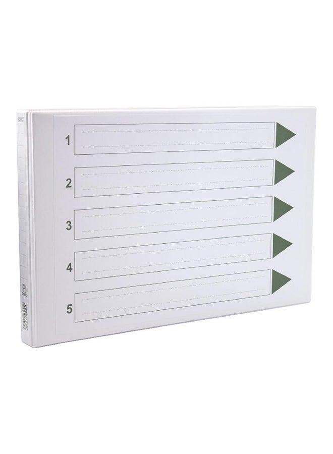 روكو مجلد عرض مزود بحلقة على شكل D أبيض