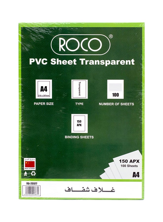 ROCO A4 Poly Binding Cover Clear 