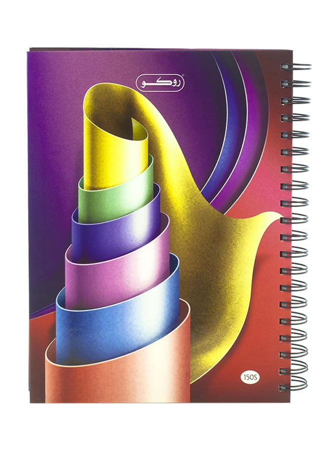 روكو دفتر ملاحظات بسلك حلزوني متعدد الألوان