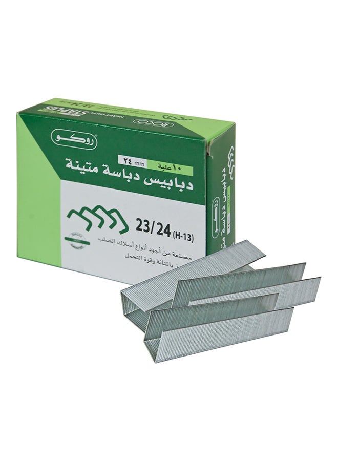 Half Strip Heavy Duty Staple Pin Silver