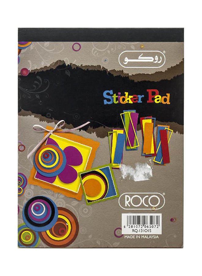 Art Paper Sticker Pad Multicolour
