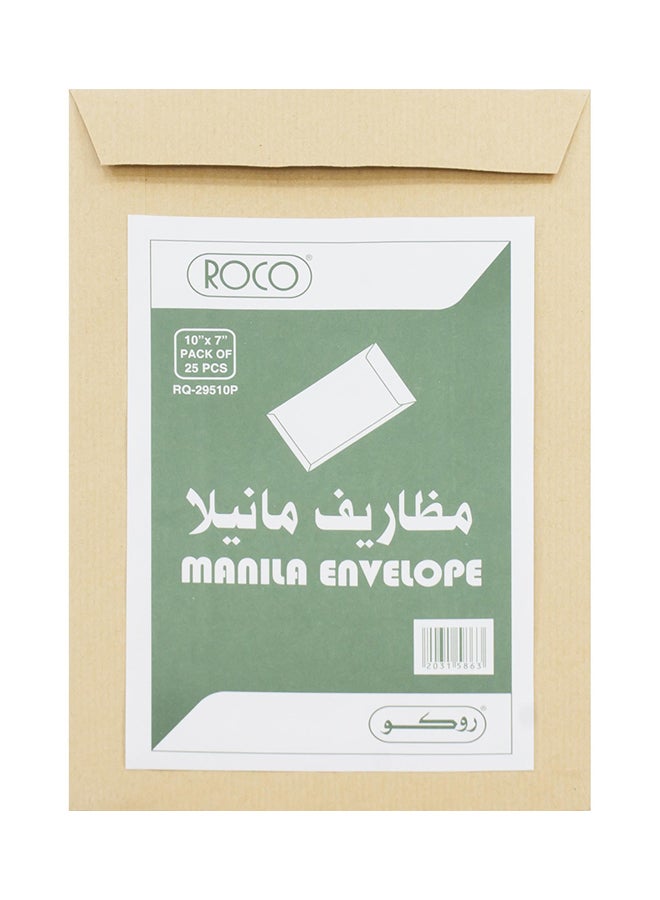 ROCO 25-Piece Manila Catalog Envelope Set Beige