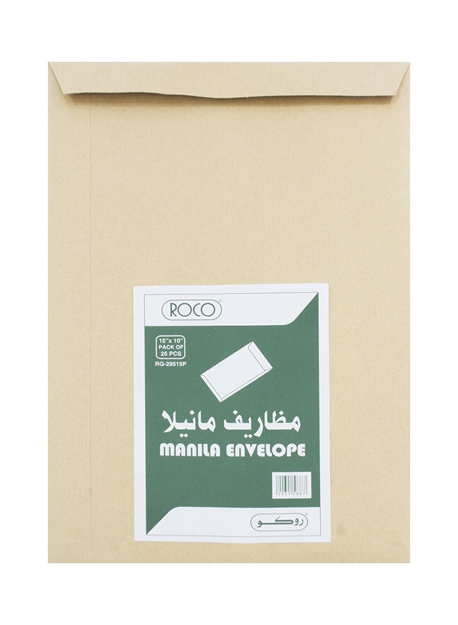ROCO 25-Piece Manilla Catalog Envelope Set Beige