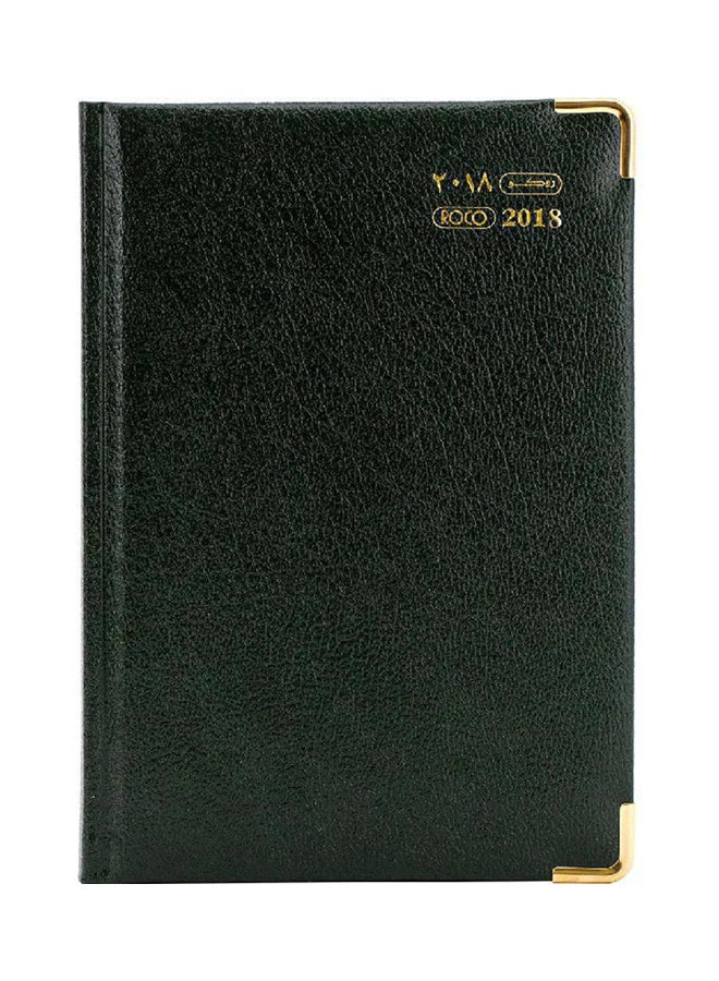دفتر يوميات أسبوعي 2018 مقاس A5 أخضر