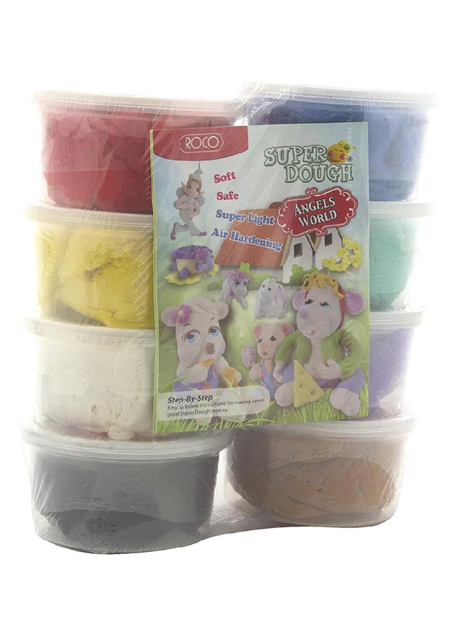 طقم صلصال للأنشطة مكون من 8 قطع من أنجلز وورلد متعدد الألوان