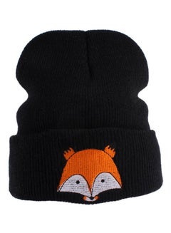 Bluelans Cute Fox Pattern Warm Beanie Black/Orange/White 
