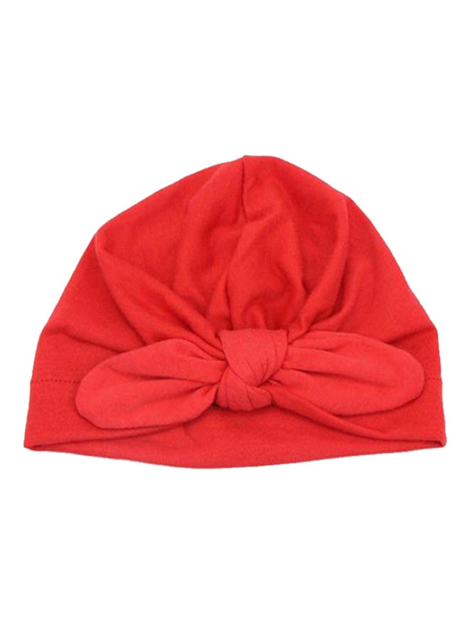 Bluelans Kids Cotton Bowknot Beanie Red  - Image 1