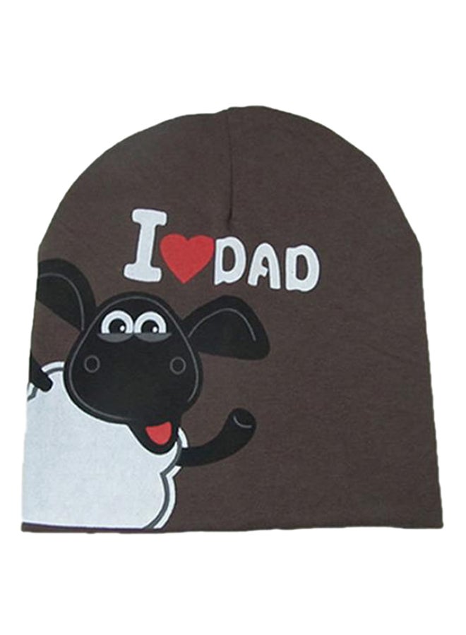 Bluelans Cute Warm Beanie Brown/White