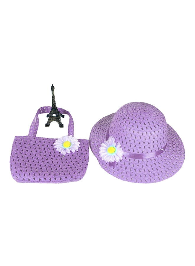 Bluelans Little Princess Hat And Bag Set Purple