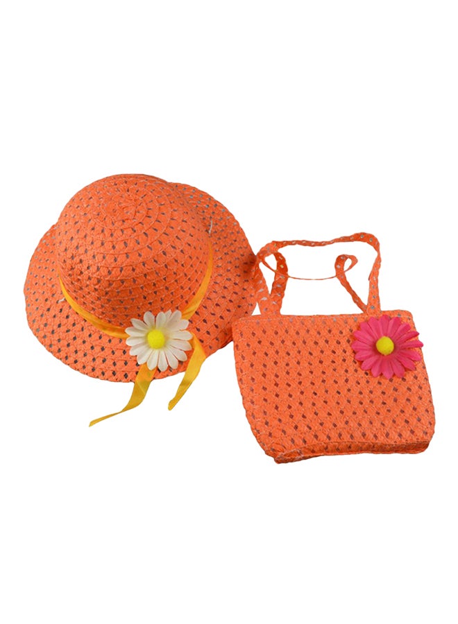 Bluelans Little Princess Hat And Bag Set Orange