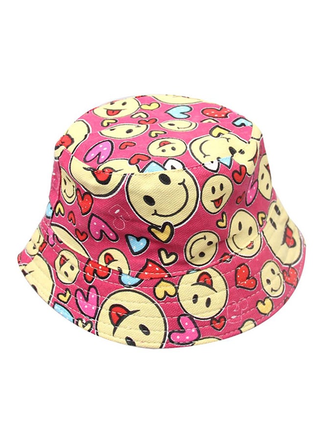 Bluelans Printed Summer Hat Pink/Yellow  - Image 1