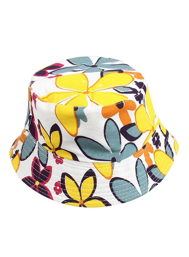 Bluelans Floral Printed Summer Hat White/Yellow/Red 