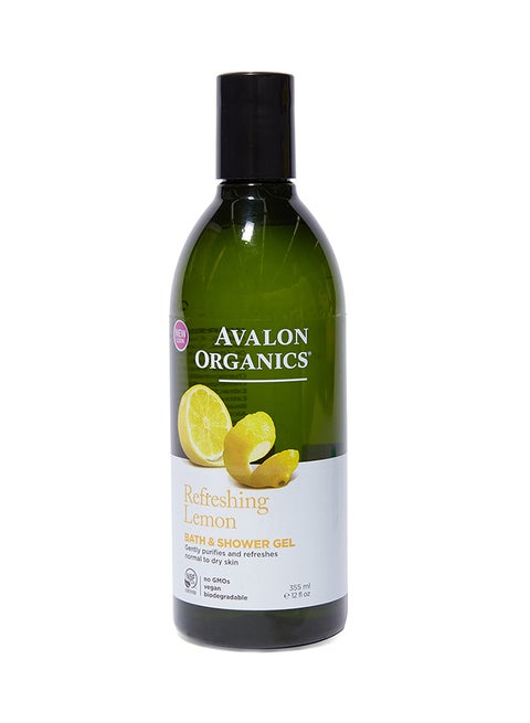 Organic Refreshing Lemon Bath and Shower Gel 355ml