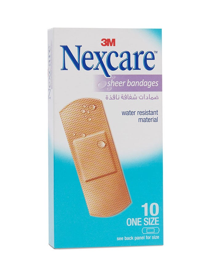 Nexcare 10-Piece Sheer Bandages 