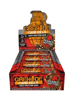 Grenade Peanut Nutter Carb Killa High Protein Bar 12X60g  - Image 1