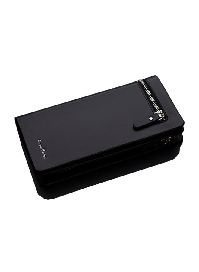 Curewe Kerien Business Wallet With Zip Coin Pocket And Id Window Black - Image 1