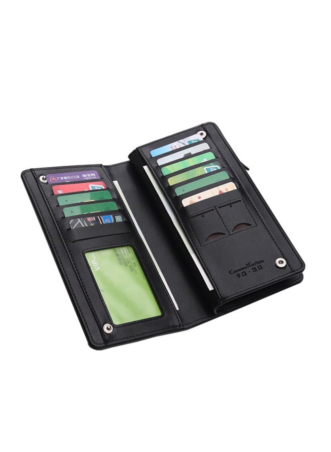 Curewe Kerien Business Wallet With Zip Coin Pocket And Id Window Black - Image 3