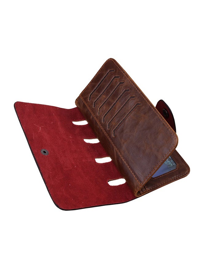 بايليني محفظة ثنائية الطي برسمة راعي البقر بني - Image 3