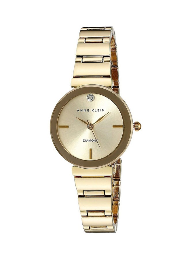 آن كلاين ساعة يد بعقارب وسوارٍ من الستانلس ستيل طراز AK2434CHGB women