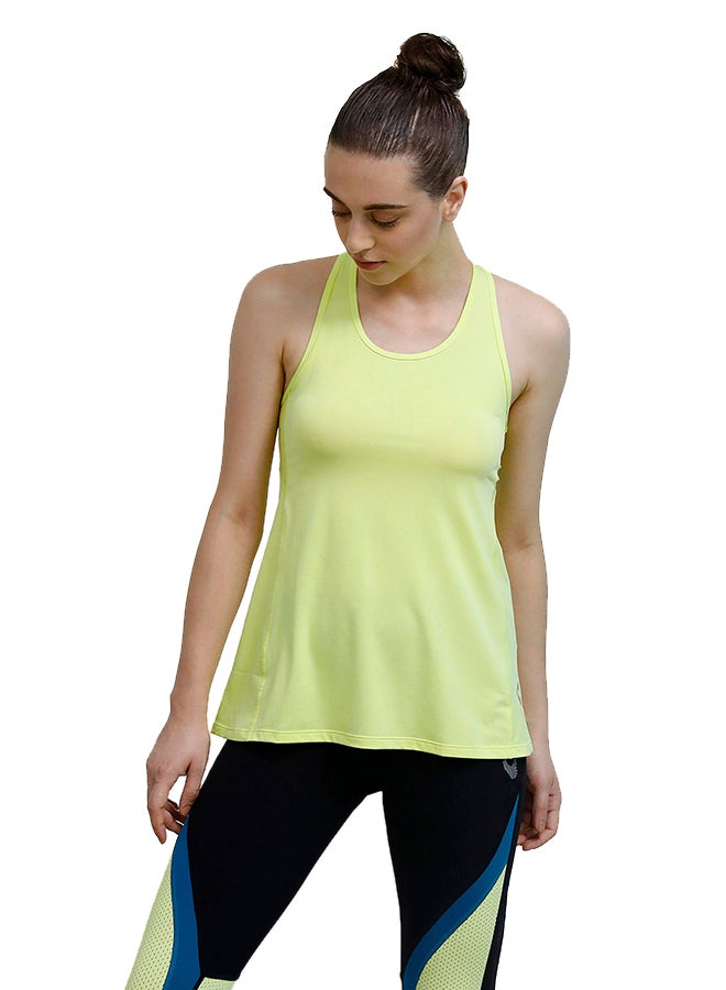 zivame - Sleeveless Pop Fresh Racerback Vest Neon Yellow - Image 1