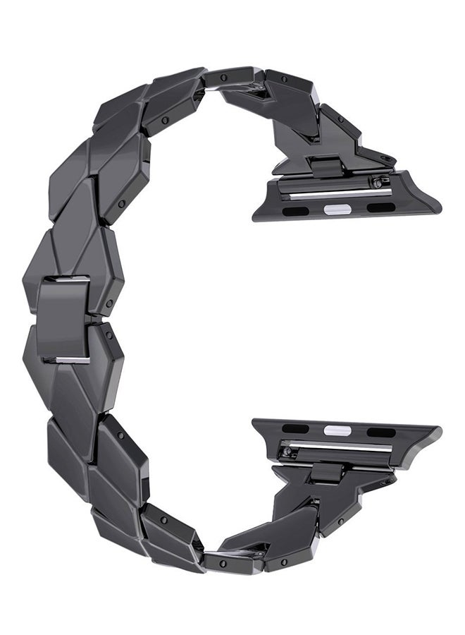 ISank Replacement Rhombus Design Band For Apple Watch Series 1/2/3 42mm Black - Image 1